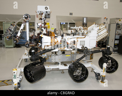 La NASA Mars Rover curiosità JPL, vista laterale Foto Stock