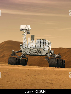 Mars Rover Curiosità in artista del concetto, alto Foto Stock