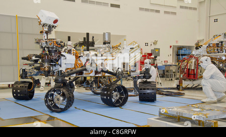 Mars Rover curiosità, girando in luogo Foto Stock