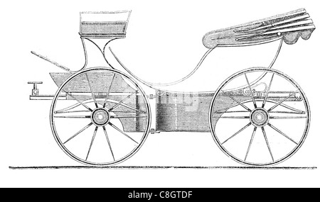 Phaeton di cabina con le ruote uguali Aprire carrello high flyer Foto Stock