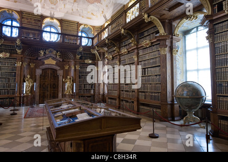 L'Abbazia di Melk biblioteca, Austria Foto Stock