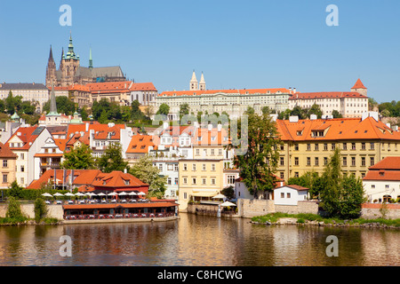 Repubblica ceca, Praga - castello di Hradcany, st. vitus la cattedrale e il quartiere piccolo Foto Stock