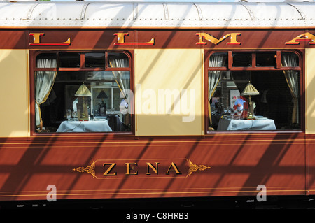 Due finestre in Zena Pullman carrello dell'Orient Express. Foto Stock