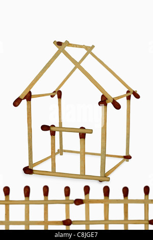 Partite organizzate in forma di casa, 3d Foto Stock