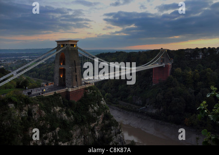 ISAMBARD BRUNEL il ponte sospeso di Clifton, Bristol Foto Stock