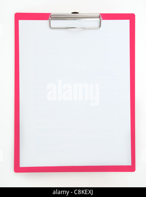 Scheda di Clip rosa Foto Stock