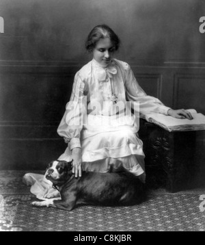 Helen Keller, 1880-1968, circa 1904 Foto Stock