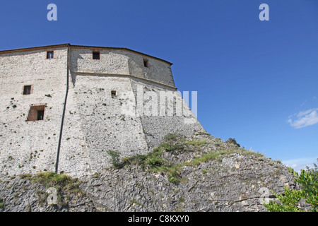 Italia. Rocca di San Leo nella regione di Rimini. Foto Stock