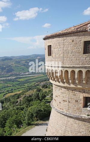 Italia. Rocca di San Leo nella regione di Rimini. Foto Stock