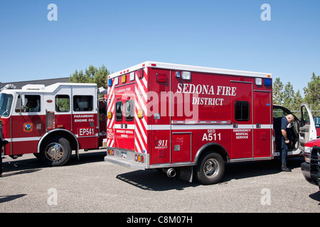 Sedona Servizi di emergenza Veicoli Foto Stock