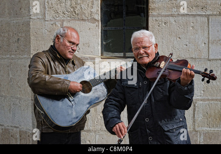 Buskers a Budapest Foto Stock