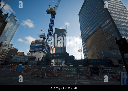 Costruzione di Pinnacle nella City di Londra, Ottobre 2011 Foto Stock