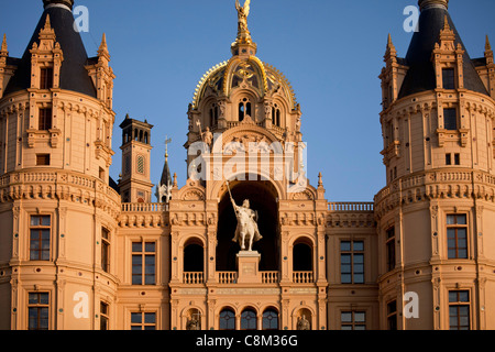 Castello di Schwerin, capitale di stato Schwerin, Meclemburgo-Pomerania Occidentale, Germania, Europa Foto Stock