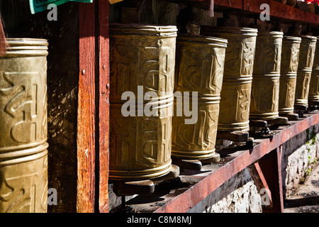 Tibet: Ruote della preghiera Foto Stock