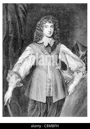 Prince Rupert Conte Palatino Reno duca della Baviera primo duca Cumberland Earl Holderness 1619 1682 soldato scienziato admiral Foto Stock