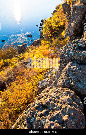 Una bellissima alba sulla cava di ingannare il lago del Parco Statale, Arizona. Foto Stock