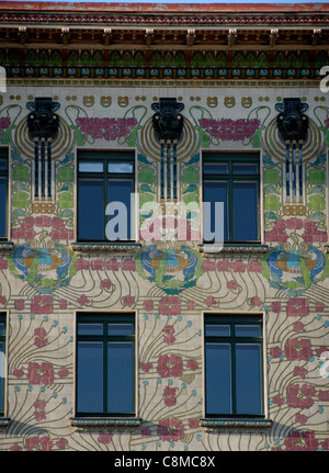 Majolikahaus Vienna Austria Foto Stock