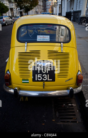 Giallo 1971 Fiat Abarth auto Foto Stock