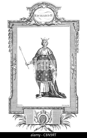 Richard II re d'Inghilterra casa di Plantagenet spodestato 1399 regal royal regale imperiale regnante dominatrice sovrana monarch Foto Stock