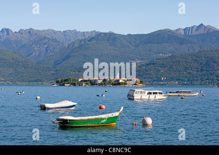 L'Italia, Piemonte, Lago Maggiore e Isola dei Pescatori (Isole Borromee) Foto Stock