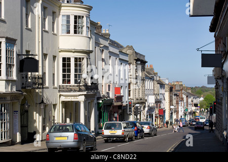 Gran Bretagna, Inghilterra, Dorset, Dorchester, vista in centro città lungo High East Street Foto Stock