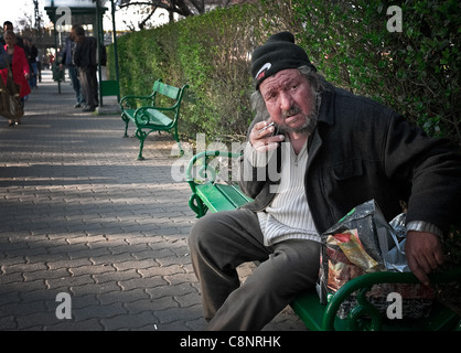 Il reverendo Gabor Ivanyi la speranza dei poveri ungheresi senzatetto budapest Foto Stock