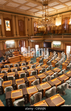 Camera della Casa dei Rappresentanti in Colorado State Capitol Building a Denver Foto Stock