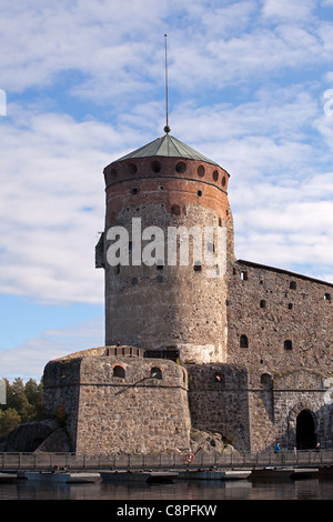 Savonlinna: Olavinlinna castello Foto Stock