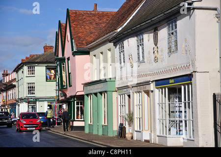 High Street, Hadleigh, Suffolk, Inghilterra, Regno Unito Foto Stock