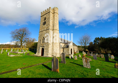 La chiesa di San Pietro Buckland nel Moor Dartmoor Devon Regno Unito Foto Stock