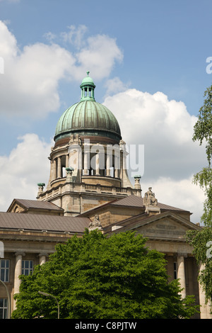 Vista del "Oberlandesgericht", il più alto tribunale regionale di Amburgo, Germania Foto Stock