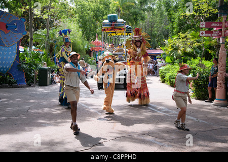 Jammin jungle parade Walt Disney World Resort parchi regno animale PLUTONE Foto Stock