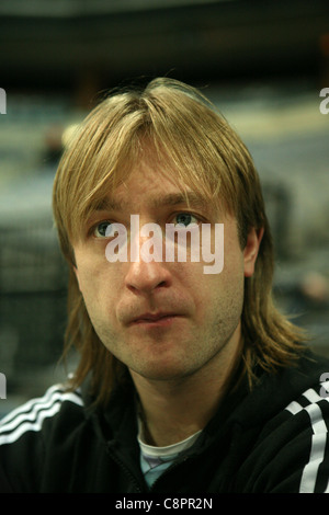 Figura russo pattinatore Evgeni Plushenko. Foto Stock