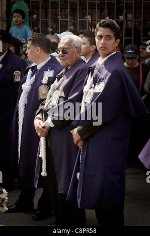 El Señor de los Milagros processione cattolica Lima Peru Foto Stock