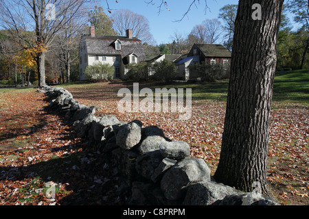 La Old Manse, Minute Man National Historical Park, Concord, Massachusetts, STATI UNITI D'AMERICA Foto Stock