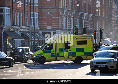 Brompton Road, Brompton, Royal Borough di Kensington e Chelsea, Greater London, England, Regno Unito Foto Stock