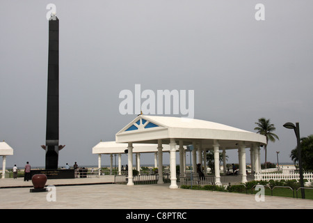 La spiaggia di marina di Chennai,tamilnadu,marina beach,chennai beach,marina beach monumenti,l'India del sud,l'india Foto Stock