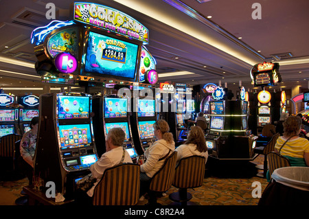 Las Vegas gambling gamble slot machine Nevada Foto Stock