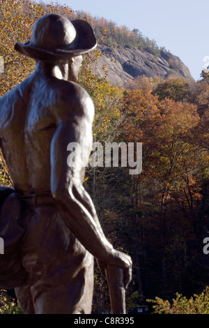 John Rock - Pisgah National Forest - nei pressi di Brevard, North Carolina, STATI UNITI D'AMERICA Foto Stock