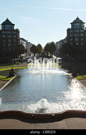 Federico Fontana Park, Mannheim Baden Wurttemberg Germania Foto Stock