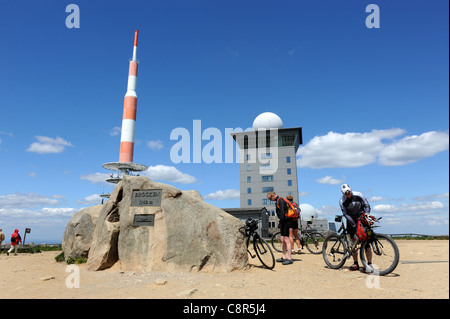 Hotel Brockenherberge sulla vetta del monte Brocken nel Harz in Germania Foto Stock