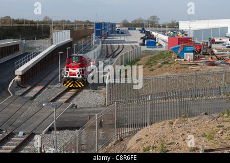 Nuovo magazzino Tesco sviluppo, DIRFT, Crick, Northamptonshire, Regno Unito Foto Stock