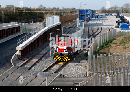 Nuovo magazzino Tesco sviluppo, DIRFT, Crick, Northamptonshire, Regno Unito Foto Stock