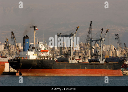 Area portuale (Al-Mina), Tripoli, nel nord del Libano. Foto Stock