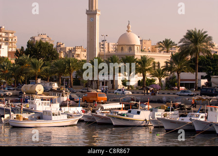 Area portuale (Al-Mina), Tripoli (Trablous), nel nord del Libano. Foto Stock