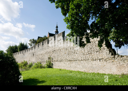 Le mura della città, Szydłów, Staszów County, Voivodato Świętokrzyskie, Polonia Foto Stock