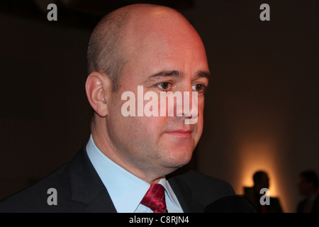 Copenaghen, Danimarca 1/11/2011. Il primo ministro svedese Fredrik Reinfeldt (2006-2014) durante la sessione del Consiglio nordico´s a Copenaghen, Danimarca, novembre 2011. Foto Stock