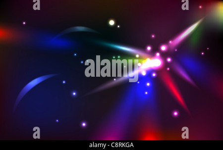 Abstract luminosi multi immagine colorata Foto Stock