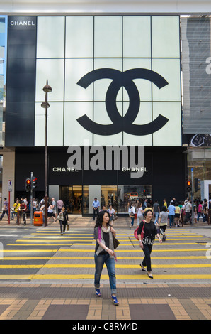 Il marchio di lusso a fare shopping lungo Canton Road in Tsim Sha Tsui Hong Kong Foto Stock