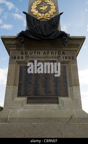 Rotolo di onore, elenco dei nomi caduti in Sud Africa Guerra Boera su Coombe Hill memorial Foto Stock